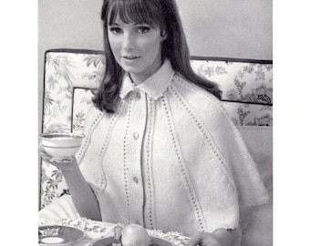 Vintage Bed Cape Knitting pattern in PDF instant  download version , PDF downloadable