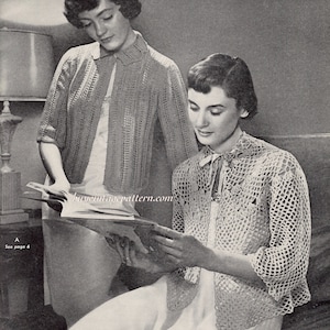 Vintage Gay and Charming a b bed-jacket knitting and crochet patterns in PDF instant download version , PDF downloadable