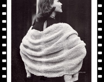 Vintage Shawl knitting pattern in PDF instant download version