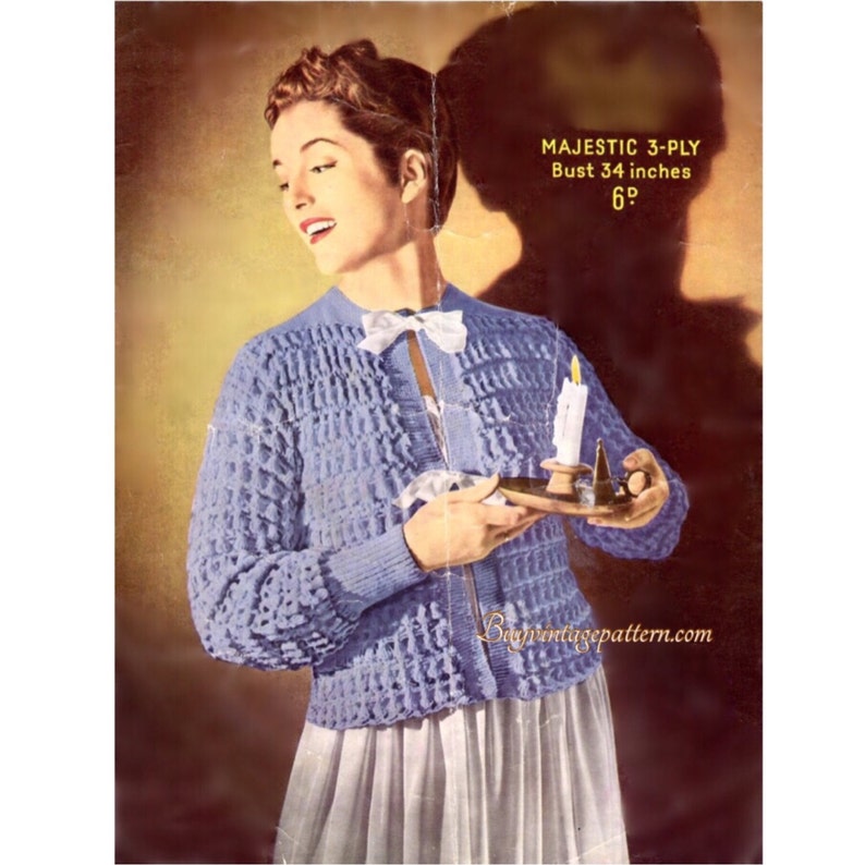 vintage bed jacket knitting pattern