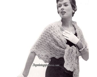 vintage Cape Stole Crochet pattern in PDF instant download , PDF downloadable