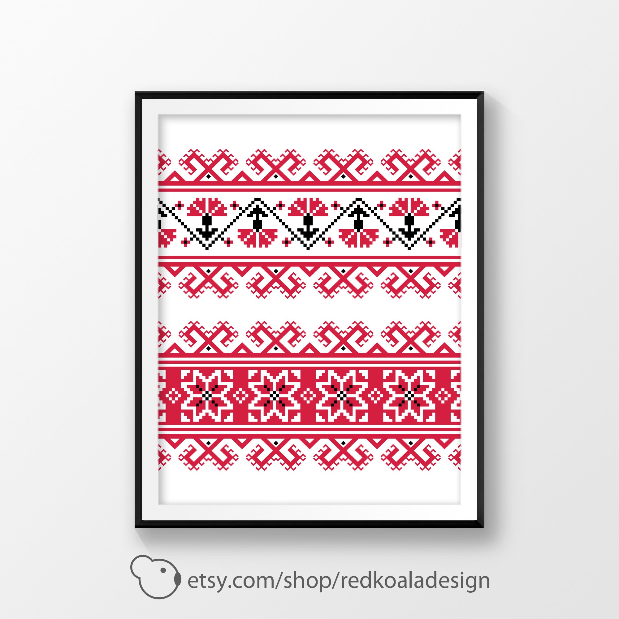 Prints Wall Art Folk Print Ukrainian Embroidery Ukraine Etsy