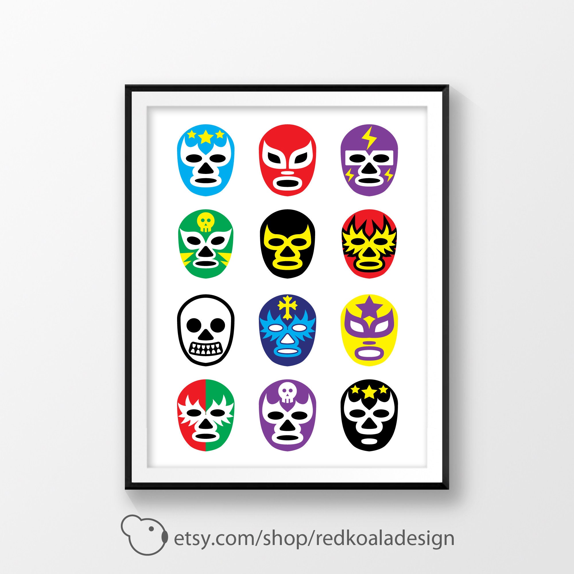 Digital Art Print, Lucha Libre Print, Mexico Print, Luchador