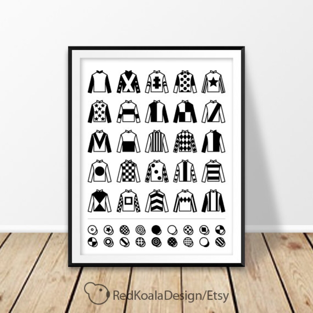 Jockey Silks Print Digital Prints Horse Jockey Decor Horse - Etsy