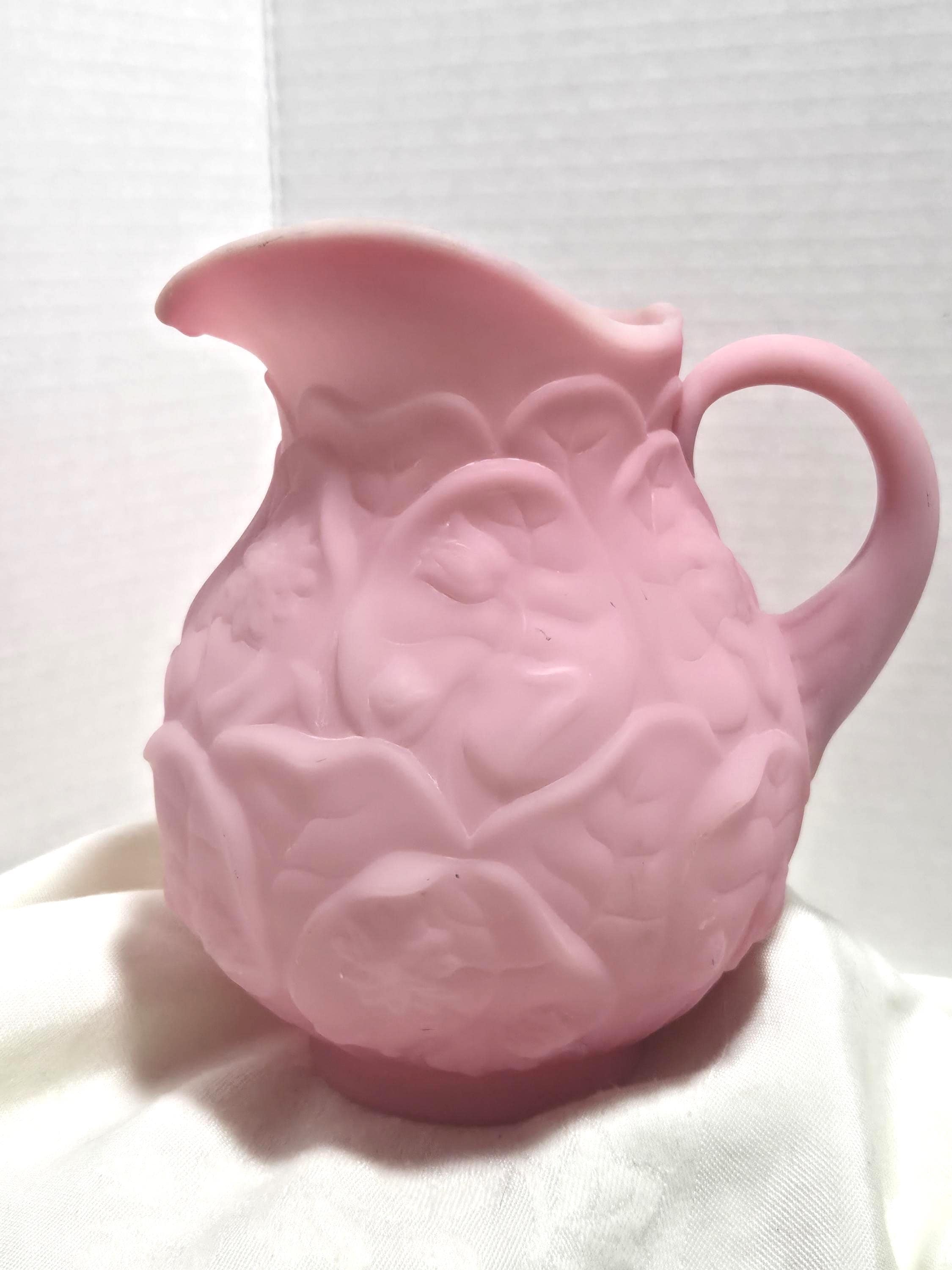 Pink Fenton Pitcher - Etsy