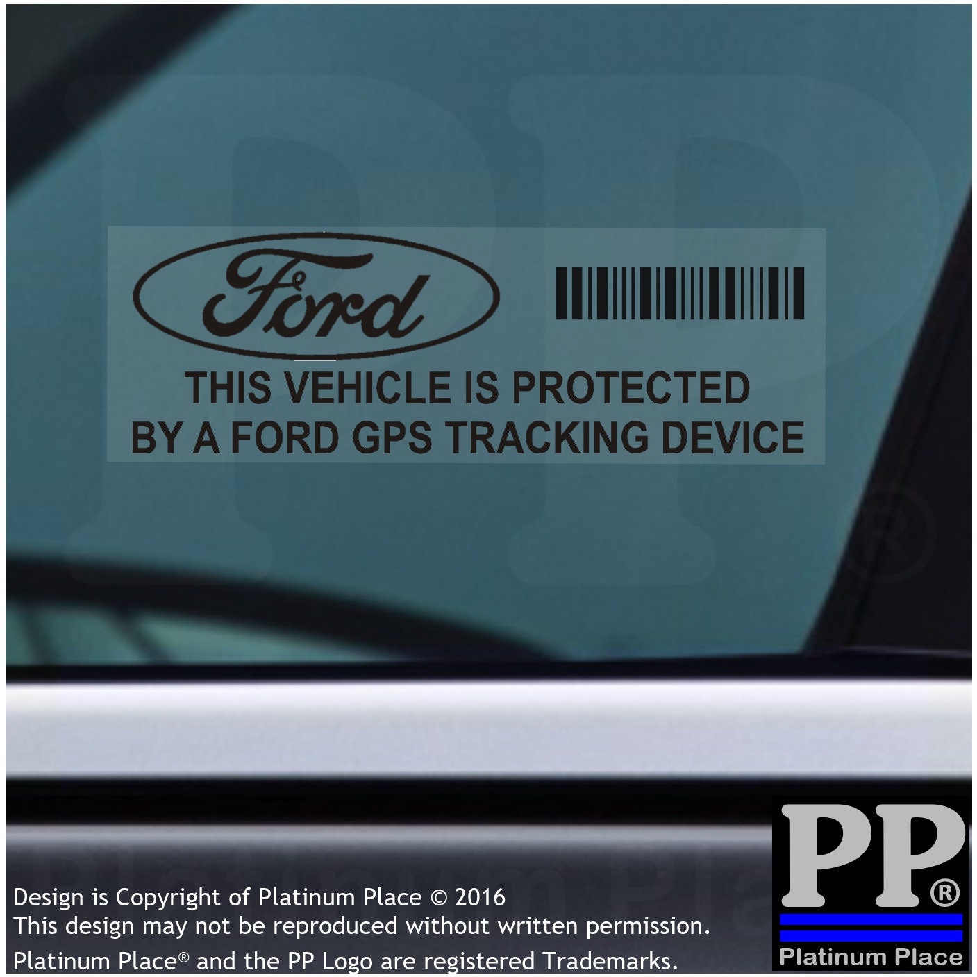 CAR TRACKER FITTED OBD PORT FORD FIESTA RS ST DETER THEFT 2 x WINDOW STICKERS 