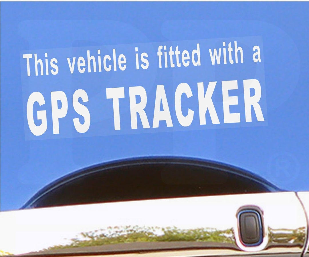 4 X Fitted With a GPS Tracker Stickers Security Signs Alarm Etsy