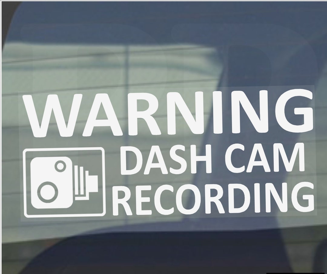 1 X Warning Dash Cam Stickers Vehicle Security Signs CCTV Etsy