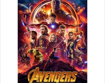 derrochador Vinagre maleta Metal Marvel Avengers Infinity War Movie Poster Tin Sign Door - Etsy España