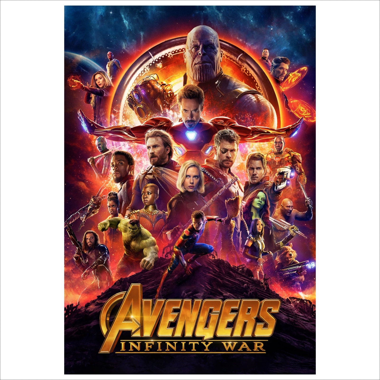 Metal Marvel Avengers Infinity War Movie Poster Tin Sign Door - Etsy