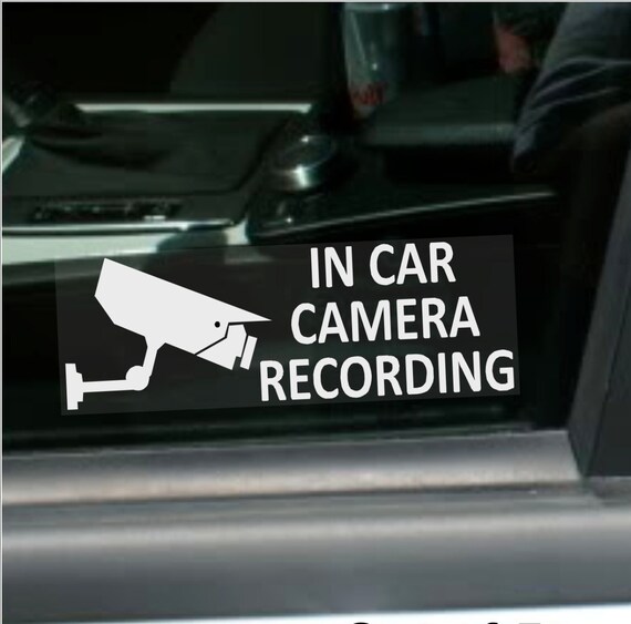 In Car Camera Recording Stickercctv Signvanlorrytruck