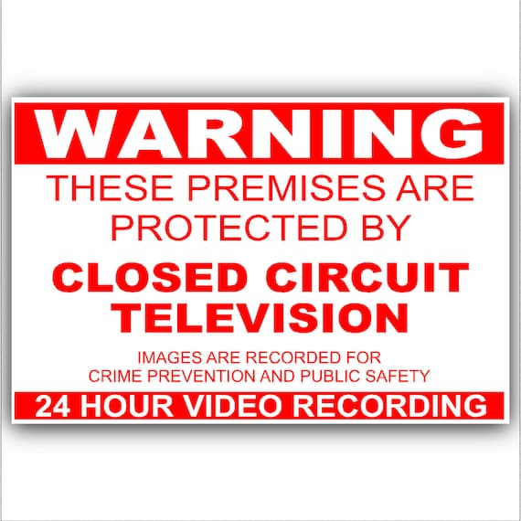 WARNING Safety Camera Recording Warning Stickers-CCTV Sign-Car,Taxi 1 x 200mm