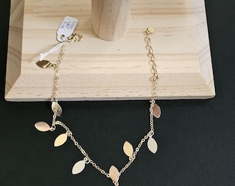 14k gold tri color bracelet 7 inch
