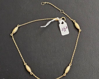 10k gold anklet 10 inch adjustable