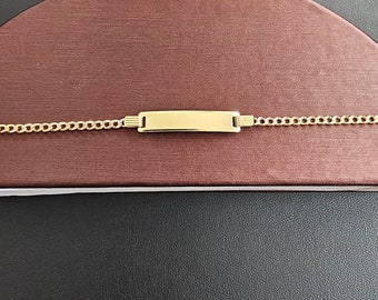 14k gold zweifarbiges Baby Armband 15 cm