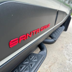 Hyundai Santa Cruz Side Door Letter Inserts/Decals: Custom Truck Badge
