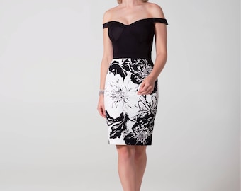 Midi pencil dress, off shoulder dress, pencil dress, midi dress, cocktail dresss, midi evening dress, short tight dress, cocktail dress