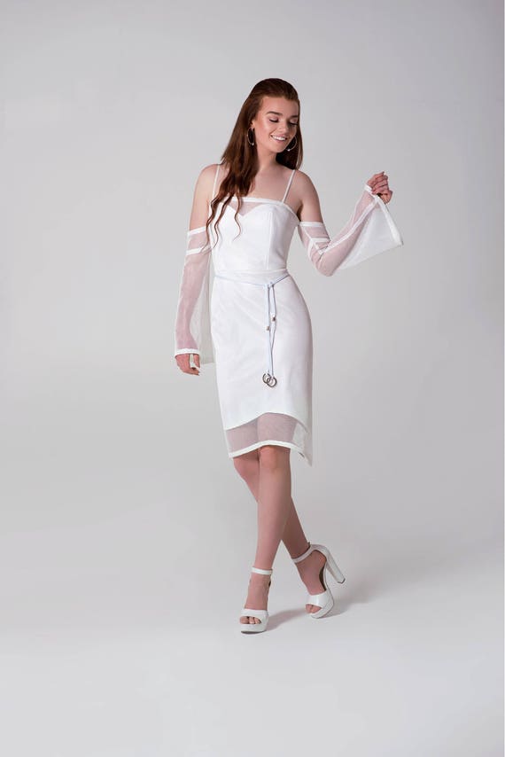 white cocktail dress