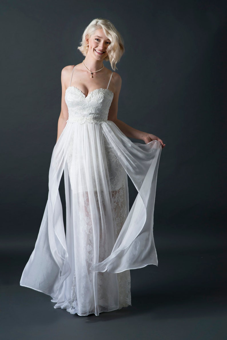 unique wedding dress, lace wedding dress, boho wedding dress, lace wedding gown, lace wedding gown, beach wedding dress image 1