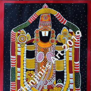 Tirupati Balaji  (Indian Folk Art Kalamkari )