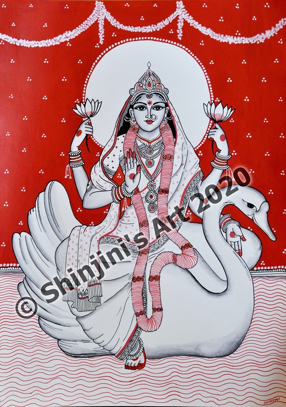 Pin by Suchorita on Saraswati goddess | Buddha art, Saraswati goddess,  Drawings