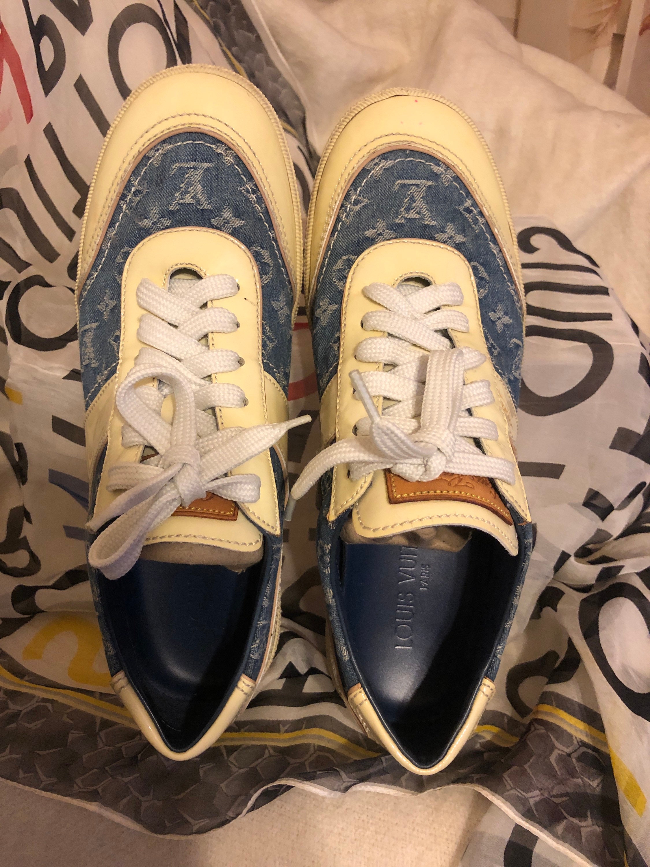 90s Sneakers LV Authentic Vintage/lv Shoes/design Shoes Louis -  Sweden