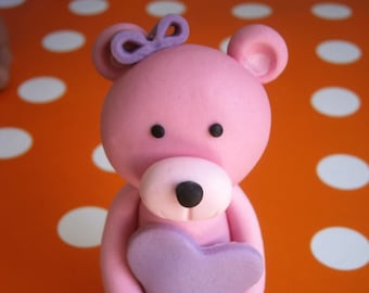 Fondant Cake Toppers Teddy Bear Cake Toppers Birthday Cake Topper Cake Topper for Girls Cake Toper for Boys Baby shower Cake topper