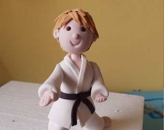 Karate Boy Cake Topper Boy's Birthday Fondant Topper Karate Gift Martial Arts Topper Karate Lover Birthday Party Cake Karate Boy Birthday