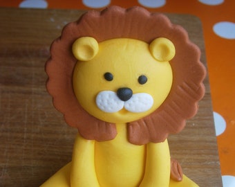 Leeuw tijger en giraffe Fondant cake topper Safari Dieren toppers Baby douche cake toppers Eerste Verjaardag Cake Topper