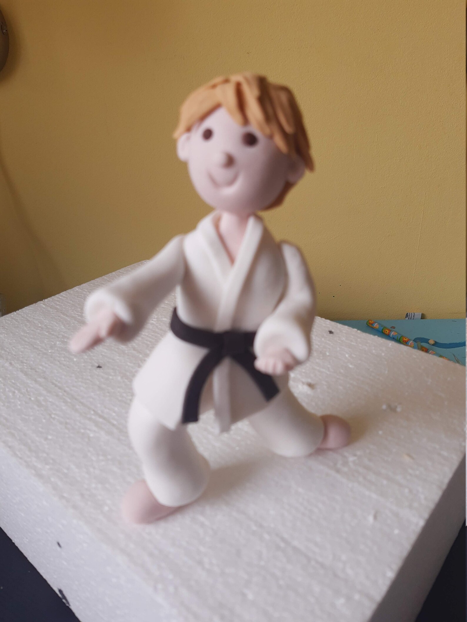 Karate Boy Cake Topper Boy's Birthday Fondant Topper Karate Gift