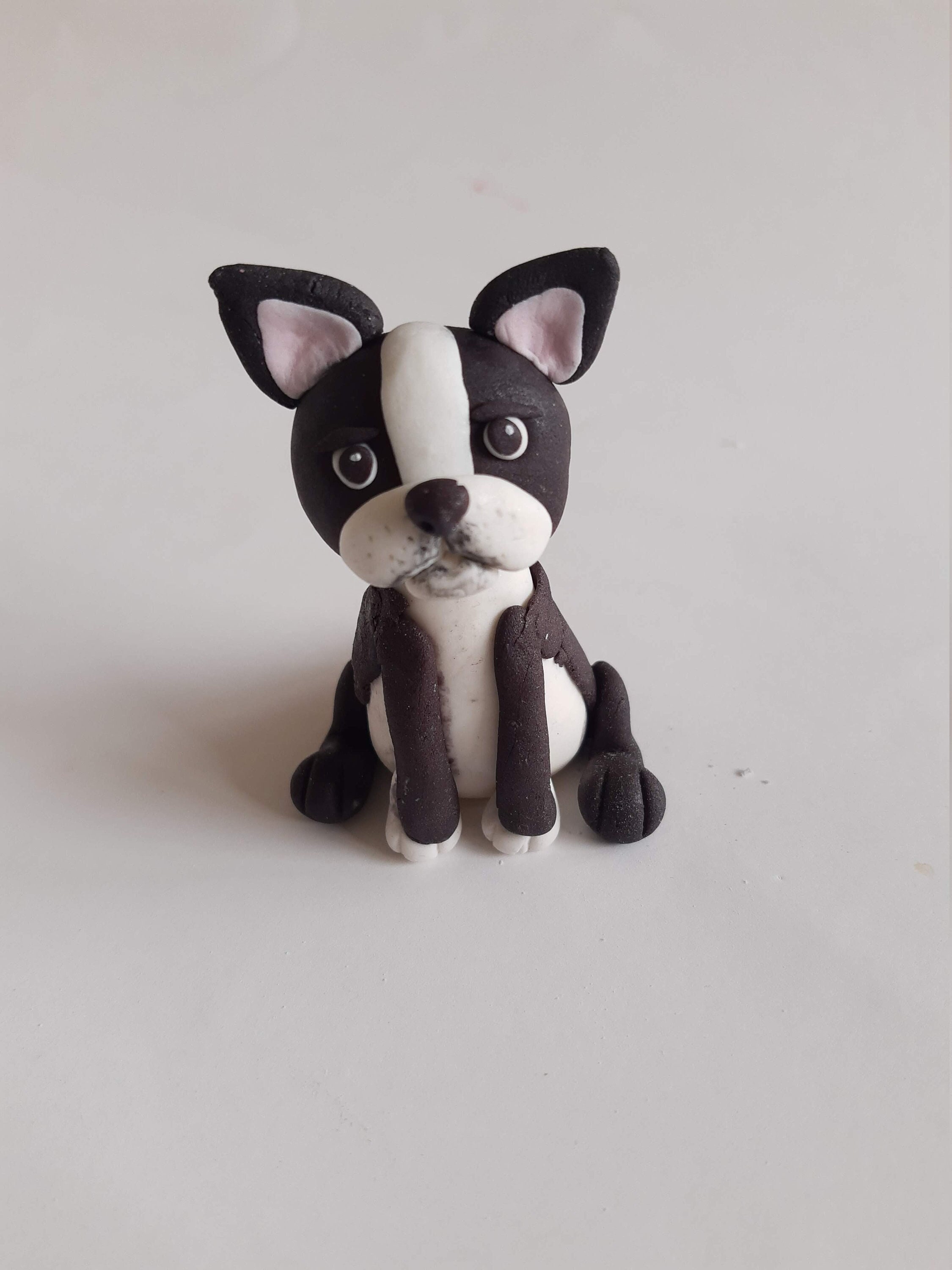 Boston Terrier Fondant Cake Topper Handmade Cake Toppers Dog Lover Birthday Gift Personalized Dog Edible Cake Topper Wedding Topper Etsy