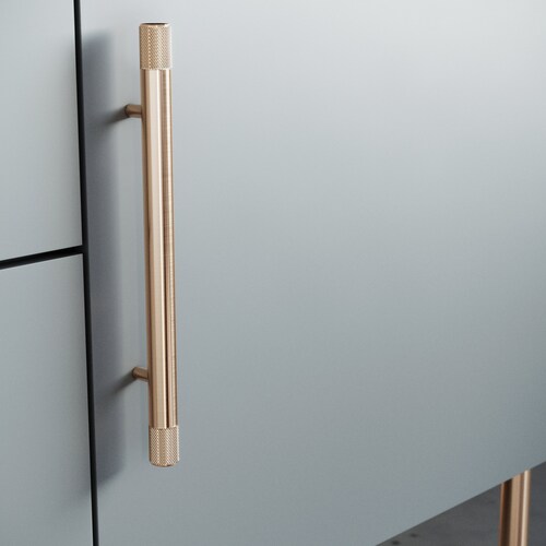 Knurled Gold Kitchen Knobs Knurled Brass Handles Etsy