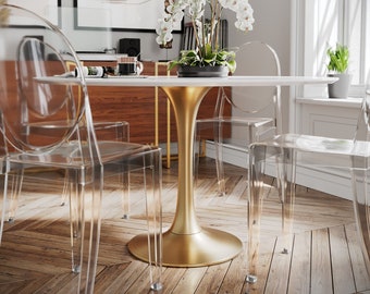 Brass on sale tulip table