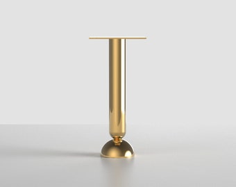 Set of 4 Brass Furniture Legs, Gold Cabinet Feet, Replacement Legs for Sofa and Coffee Table, Mid Century Modern Metal Legs, 12cm / 4.7"