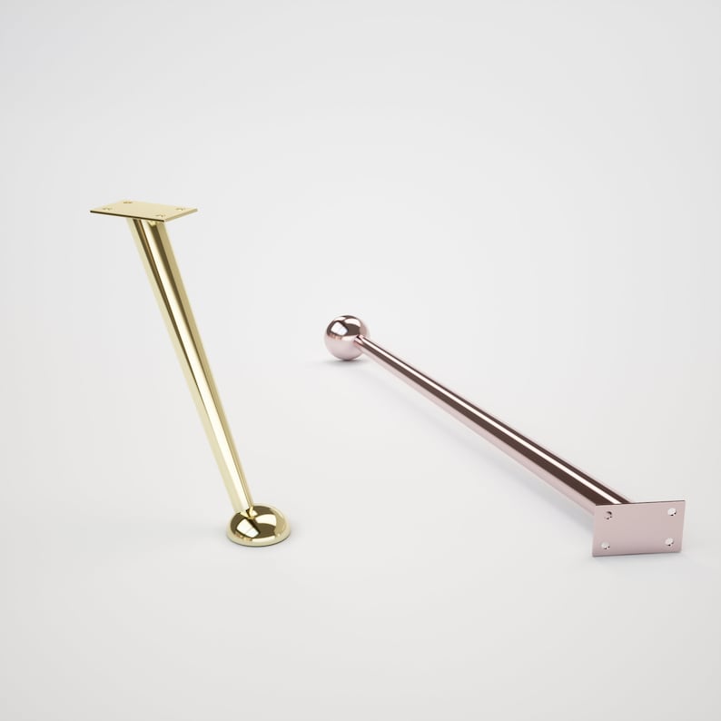 16'' Tapered Legs Brass Table Legs Bench Legs Gold Etsy