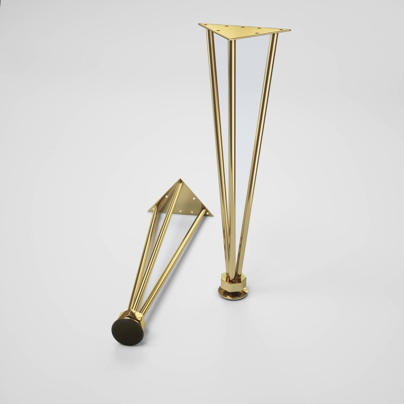 Hairpin Legs Set of 4 Brass Hairpin Legs Coffee Table Legs Etsy