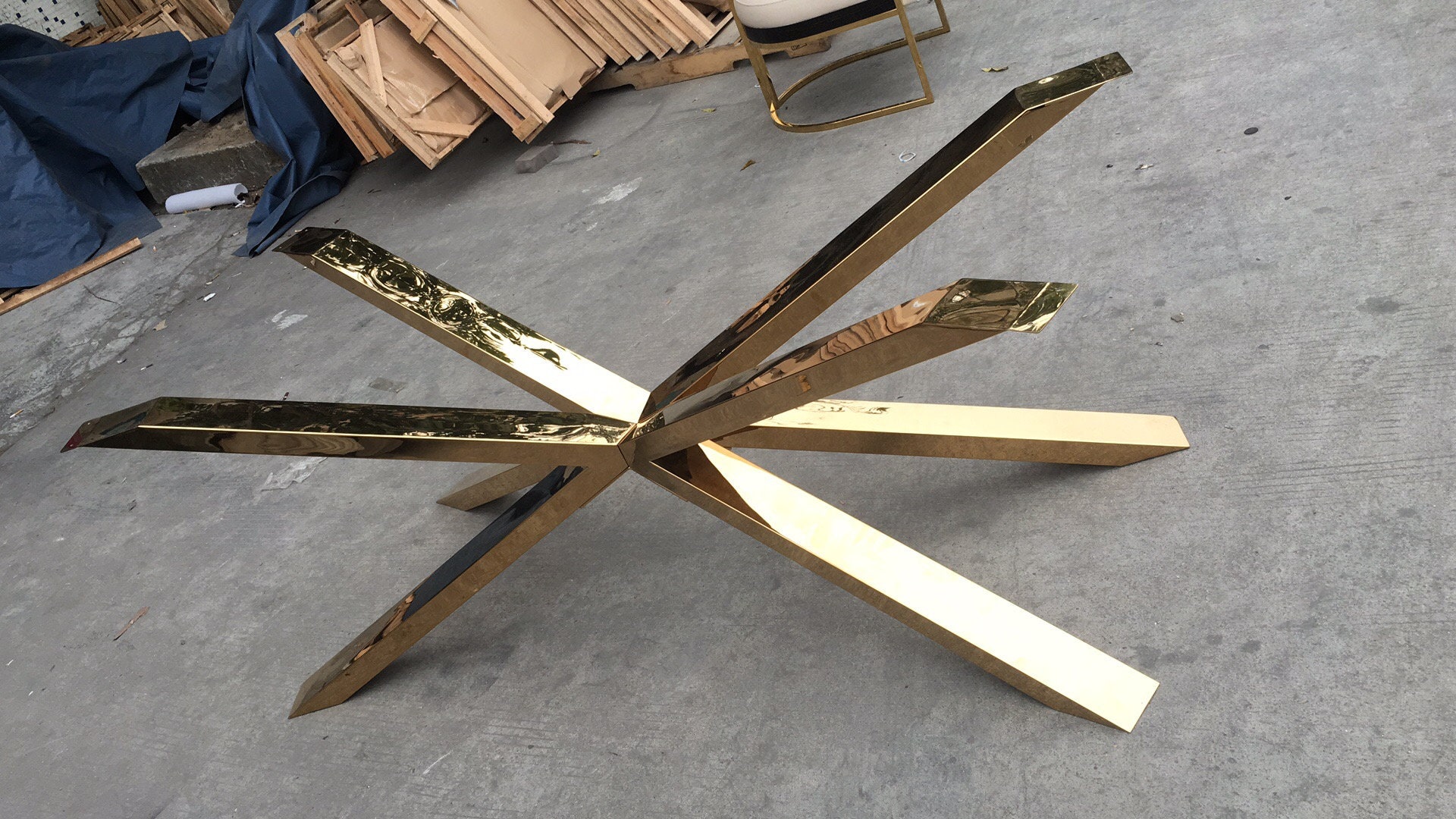 Spider Base Metal Dining Table Legs For Sale Solid Rose Gold Etsy