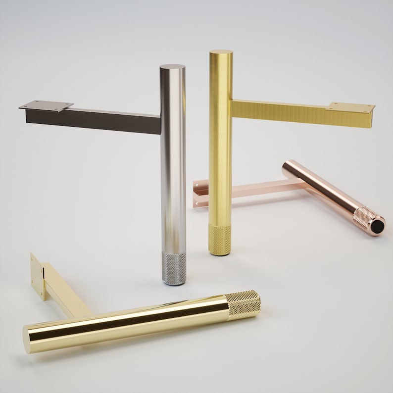 Set of 4 Brass Knurling Legs Brass Furniture Legs Etsy UK