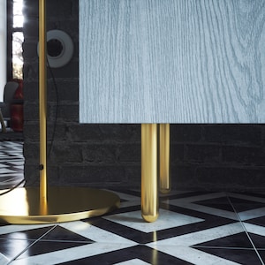 Juego de 4 patas de gabinete de latón, patas de muebles de latón, patas de banco de metal, patas de gabinete de oro, patas de muebles de reemplazo, patas de gabinete de latón