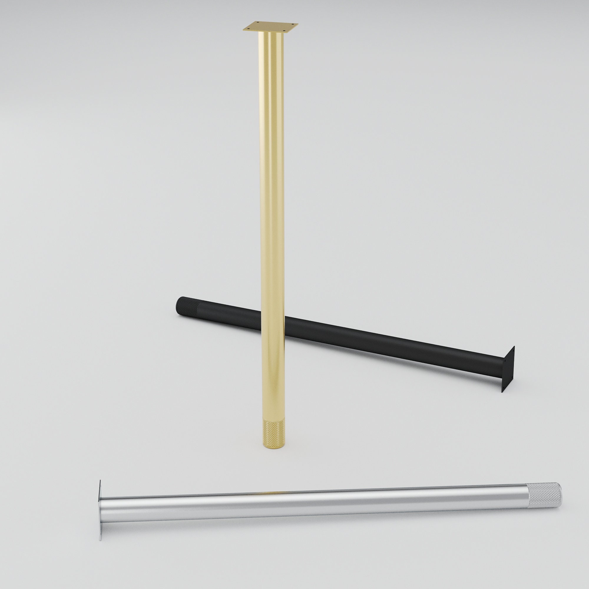 Set of 4 Gold Knurled Dining Table Metal Legs, Dining Table Legs, Live ...