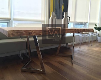28&#39;&#39;Table Base, Bracket Metal Table Legs, Industrial Style, Woodworking, Stainless Steel, Custom Dining Table Base, Metal Table Legs