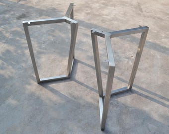 28&#39;&#39;Table Base, Bracket Metal Table Legs, Industrial Style, Woodworking, Stainless Steel, Diassembles Table Legs, Custom Dining Table Base,