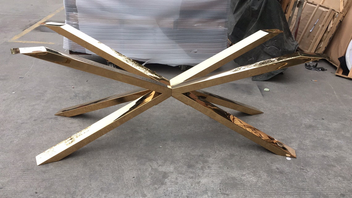 Spider Base Metal Dining Table Legs for Sale Solid Rose Gold Etsy