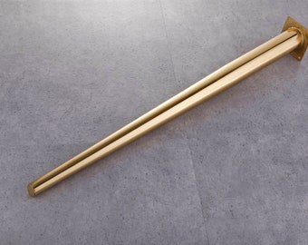 Set of 4 Gold Tapered Dining Table Metal Legs, Dining Table Legs, Live Edge Table Legs, Metal Table Legs, Mid Century Legs, Replacement Legs