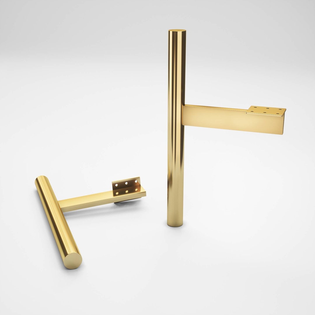 Set of 4 Brass Legs, Brass Furniture Legs, Metal Bench Legs