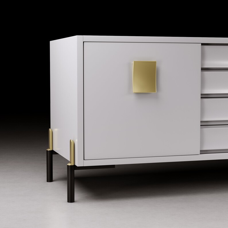 Set of 4 Brass Legs Brass Furniture Legs Metal Bench Etsy