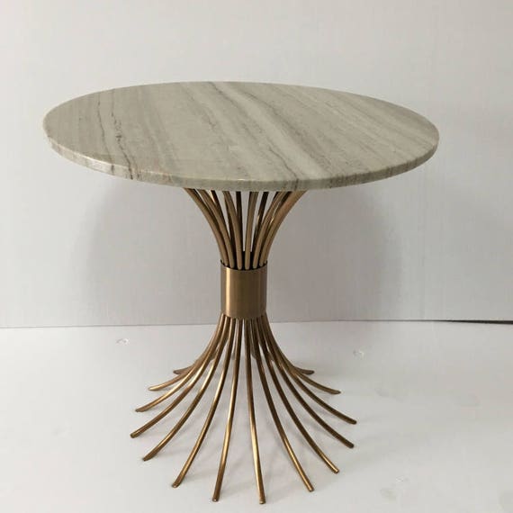 Metal Table Legs 29'' BOUQUET Round Table Base, Rose Gold Table Base