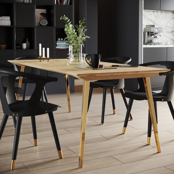 Square tapered deals wood table legs