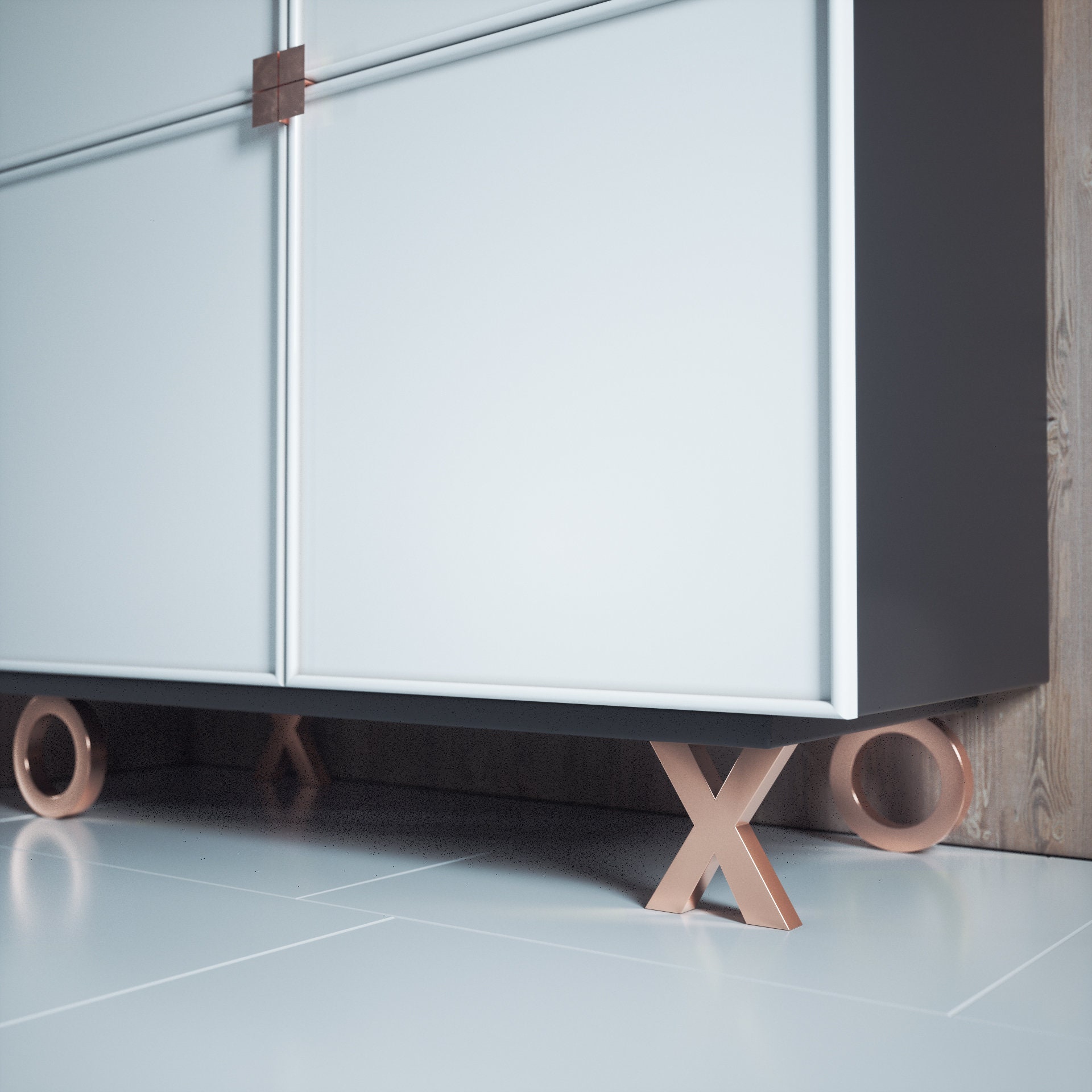 Set of 4 Brass Legs Brass Furniture Legs Metal Etsy