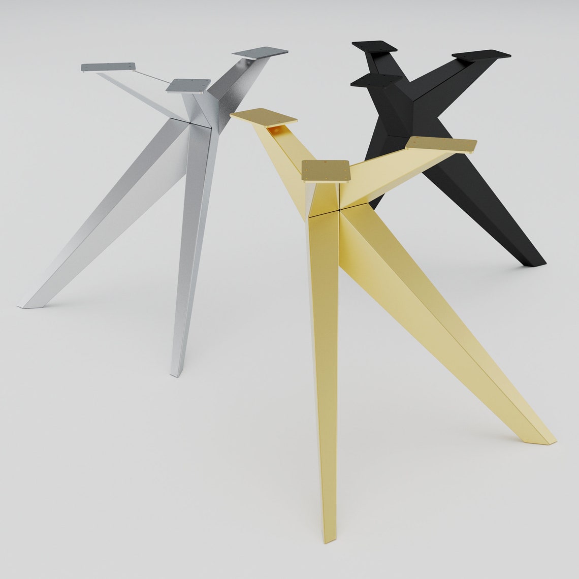 Set of 2 28 Live Edge Base Dining Table Base Metal Table Etsy